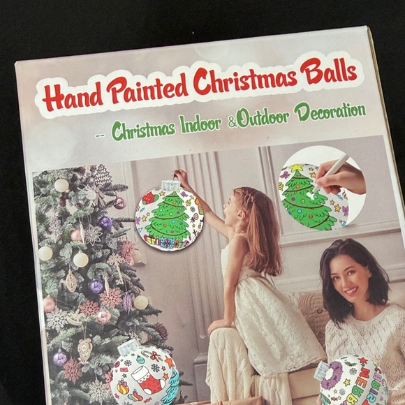 Hand Painted Christmas Balls Crafts Snowman Balls Indoor Outdoor decorations new - Picture 8 of 12